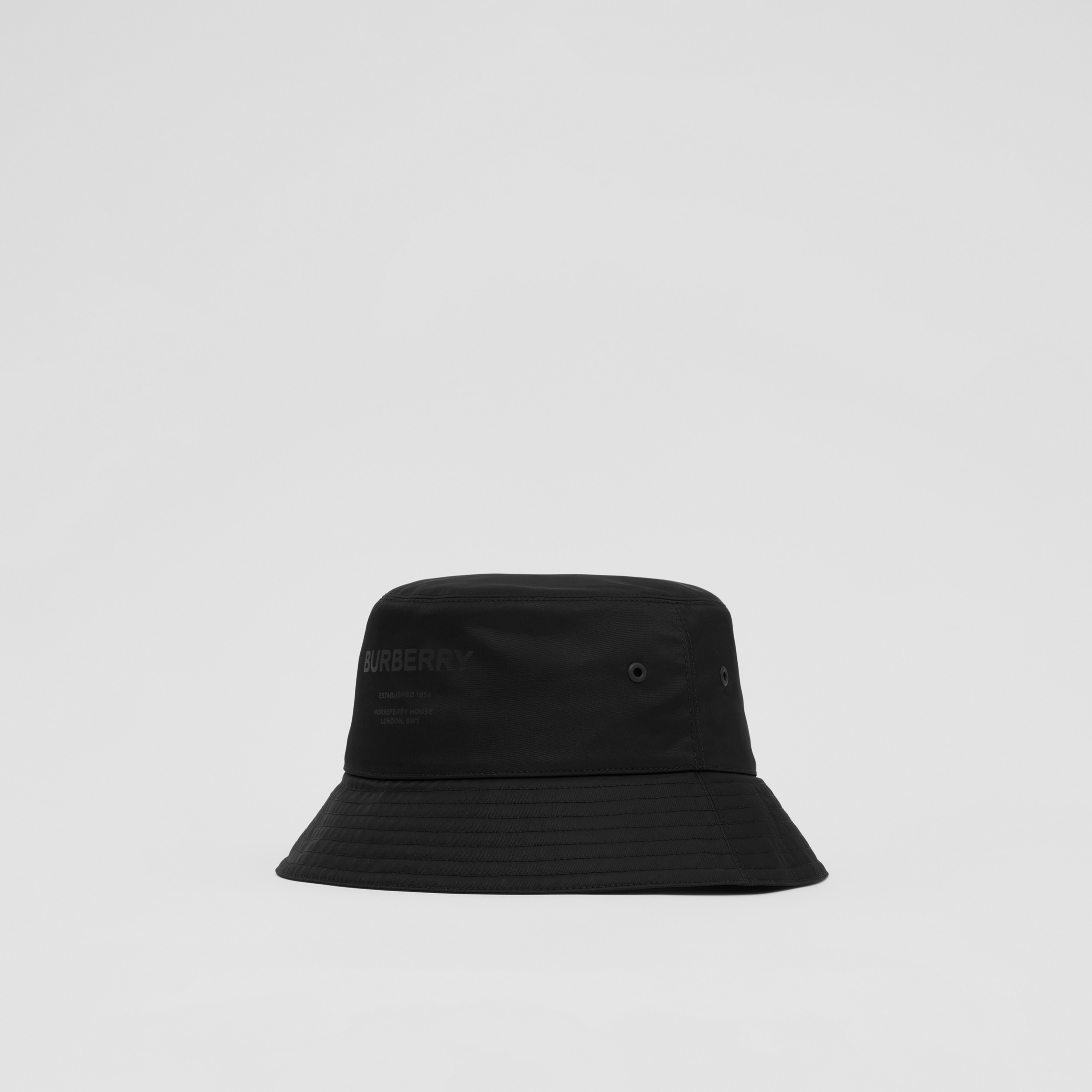 Horseferry Print Nylon Bucket Hat in Black | Burberry® Official - 4
