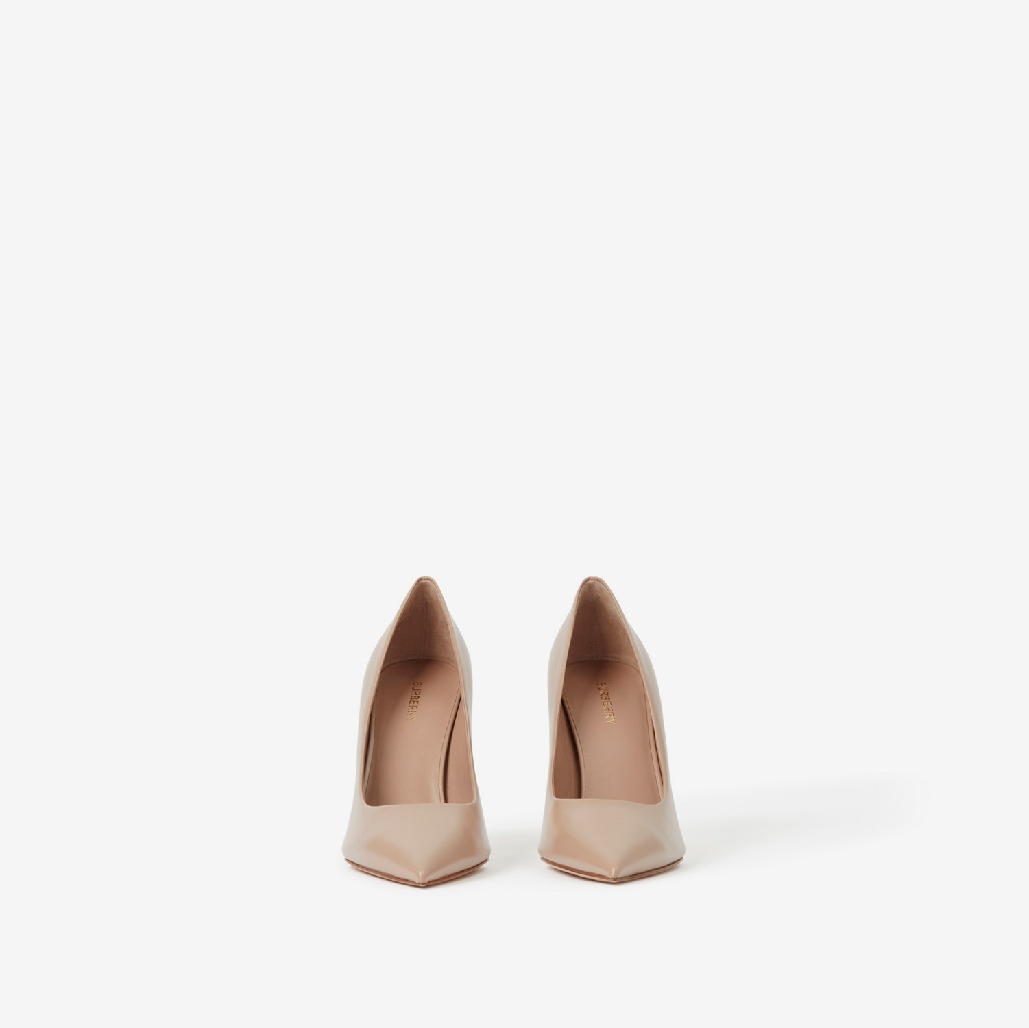 Zapatos de tacón en piel con puntera en pico (Marrón Almendra Claro) - Mujer | Burberry® oficial