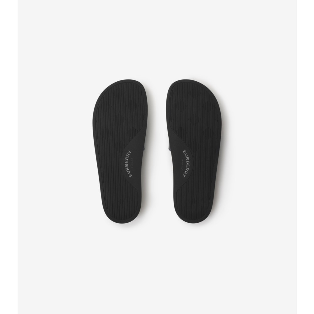 버버리 슬라이드 체크 (블랙 미드나잇) 81075151001