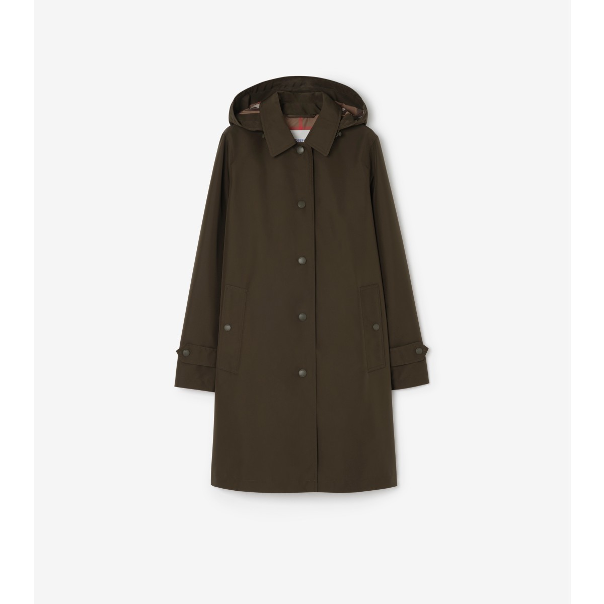  Check Hooded Car Coat