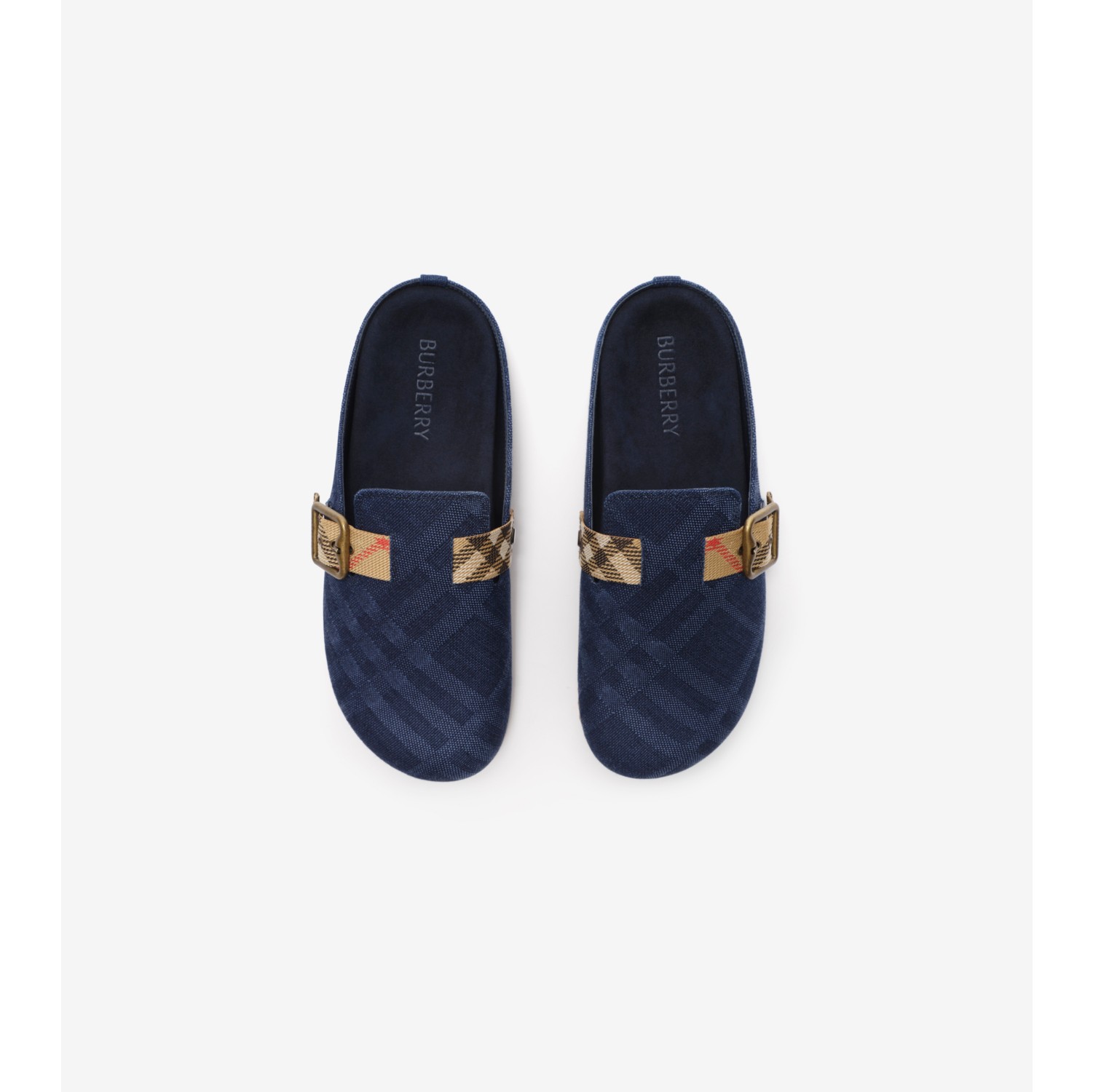 Check Denim Urchin Clogs in Navy - Women | Burberry® Official