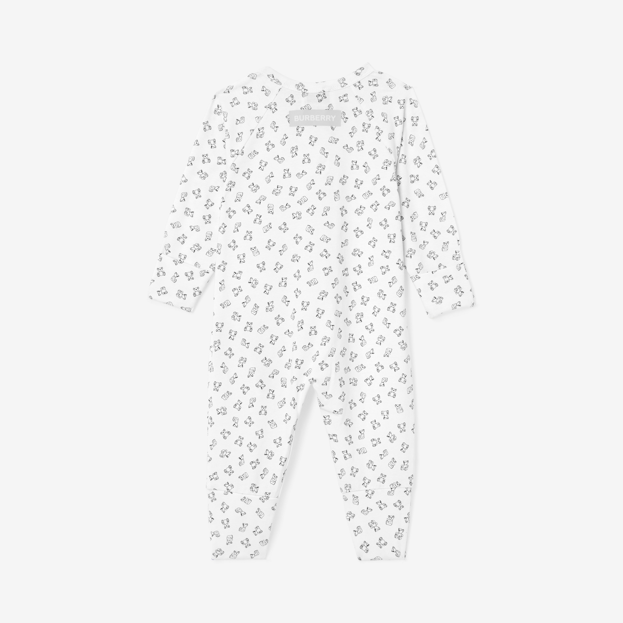 Set regalo per bebè da due pezzi in cotone con stampa orsetto Thomas (Bianco) - Bambini | Sito ufficiale Burberry® - 3