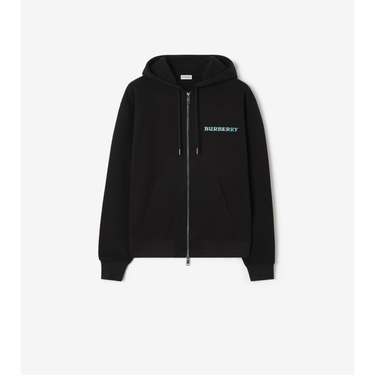  Printed Heritage Logo Cotton Zip Hoodie