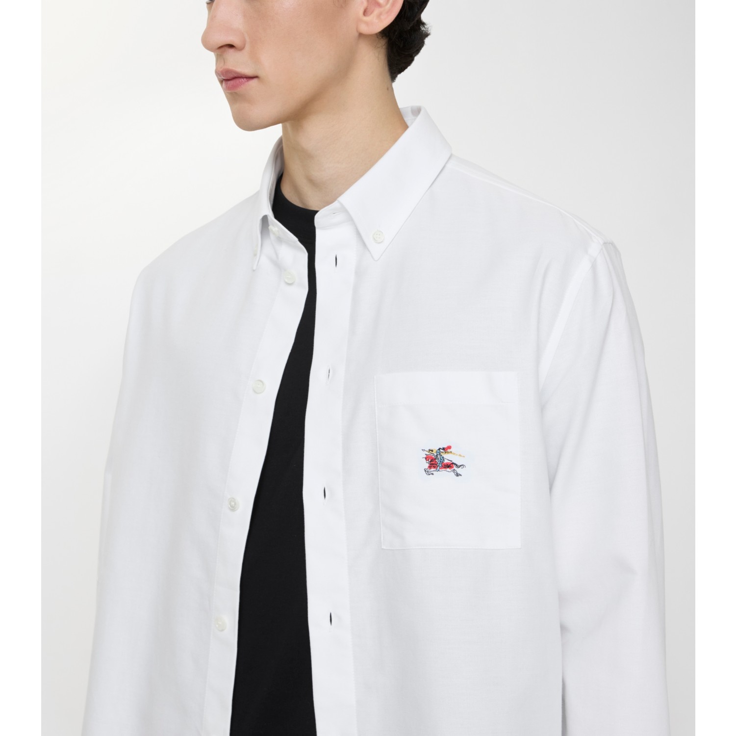 Relaxed Fit EKD Cotton Oxford Shirt in White - Men | Burberry® Official