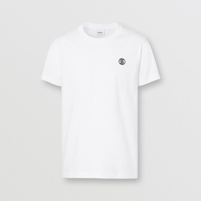 Shop Burberry Cotton T-shirt In White