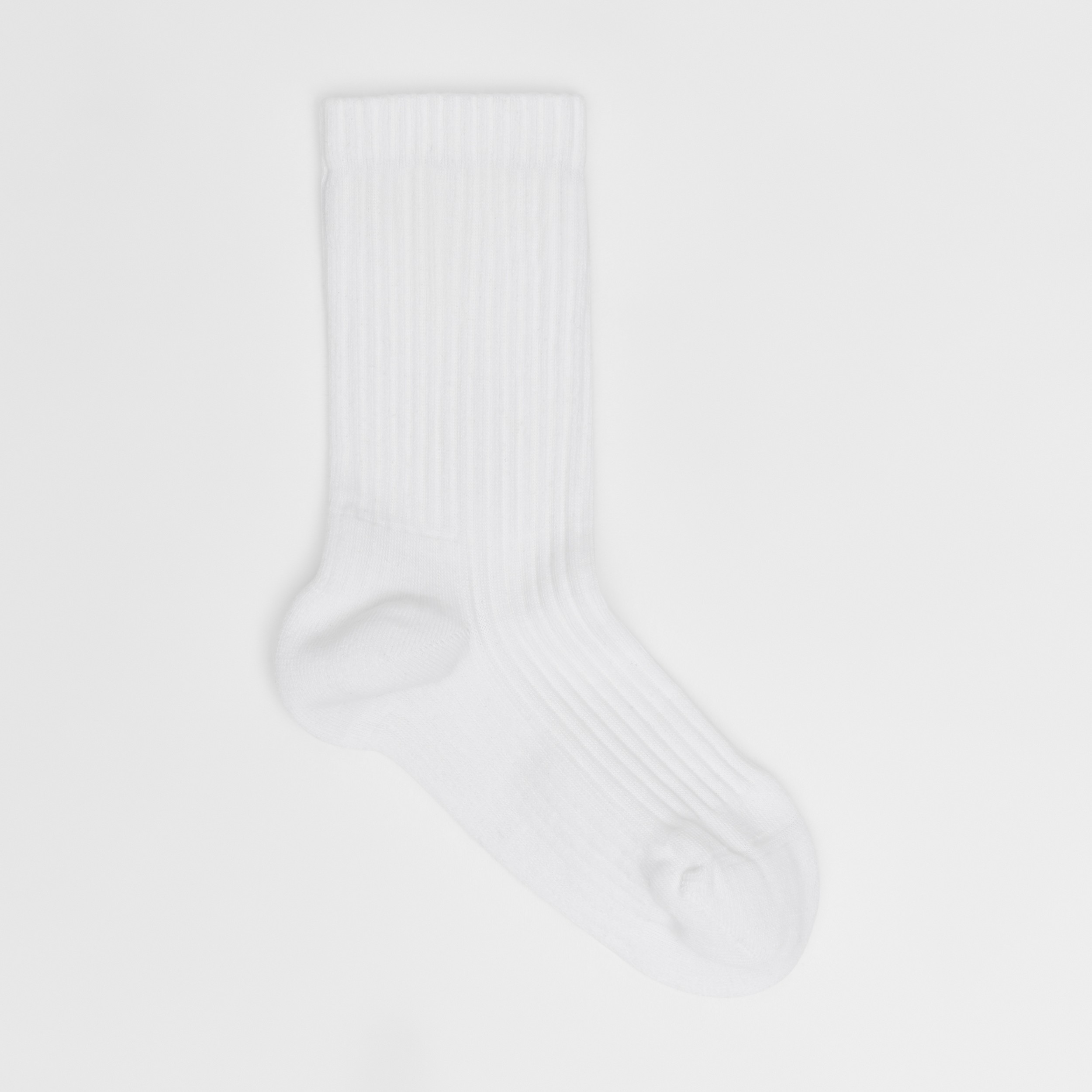 Socken aus technischer Stretchbaumwolle mit Logo in Intarsienoptik (Weiß) | Burberry® - 4