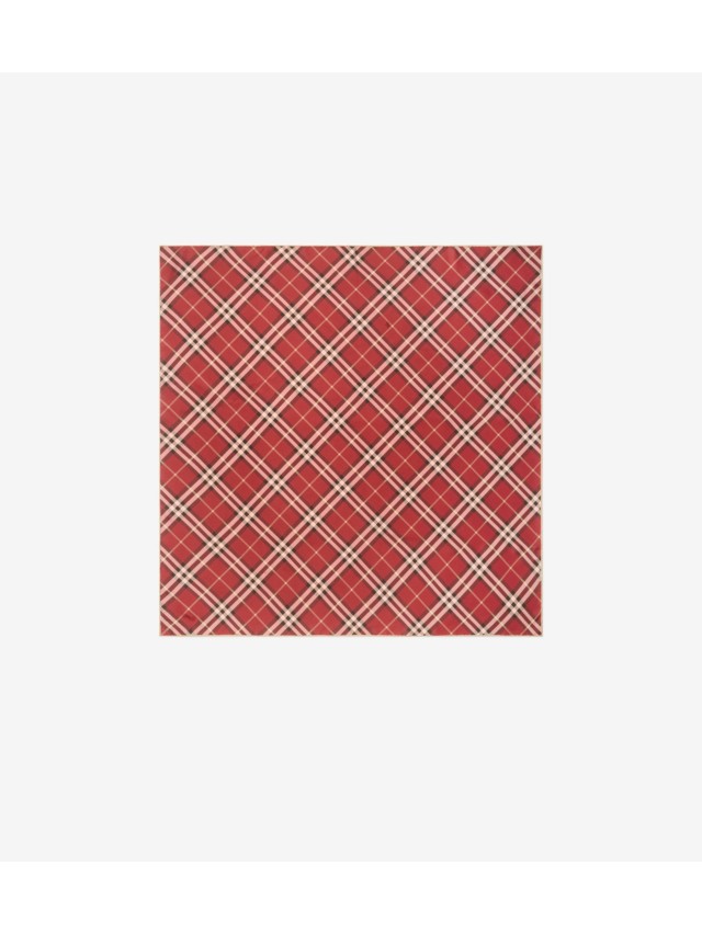Check Silk Scarf