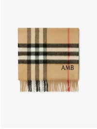 Bufanda en cachemir a cuadros Burberry Check color beige vintage