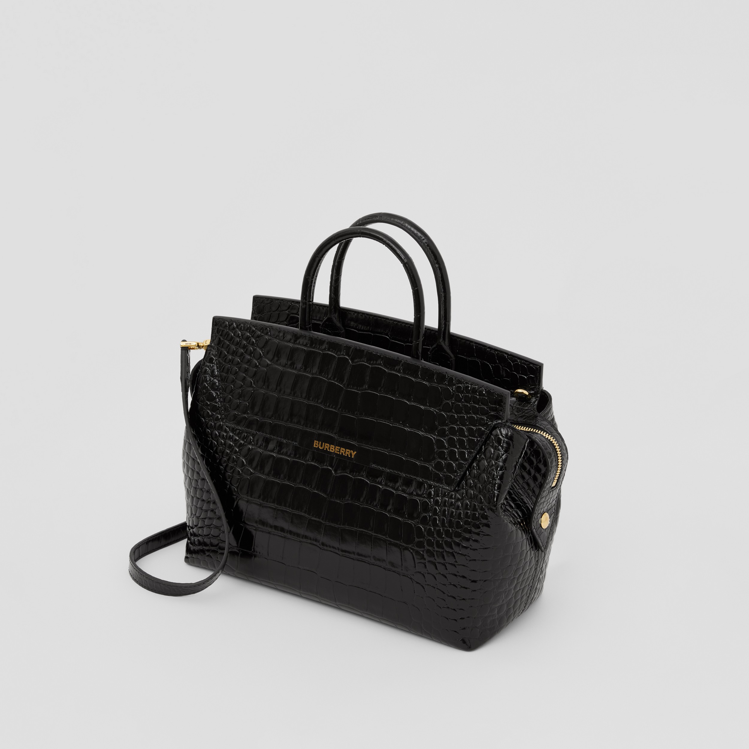 Mittelgroße Handtasche „Catherine“ aus geprägtem Leder (Schwarz) - Damen | Burberry® - 4