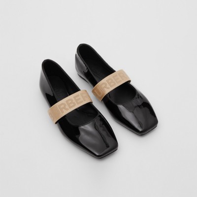 black leather flats sale