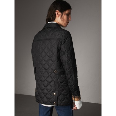 burberry black quilted jacket