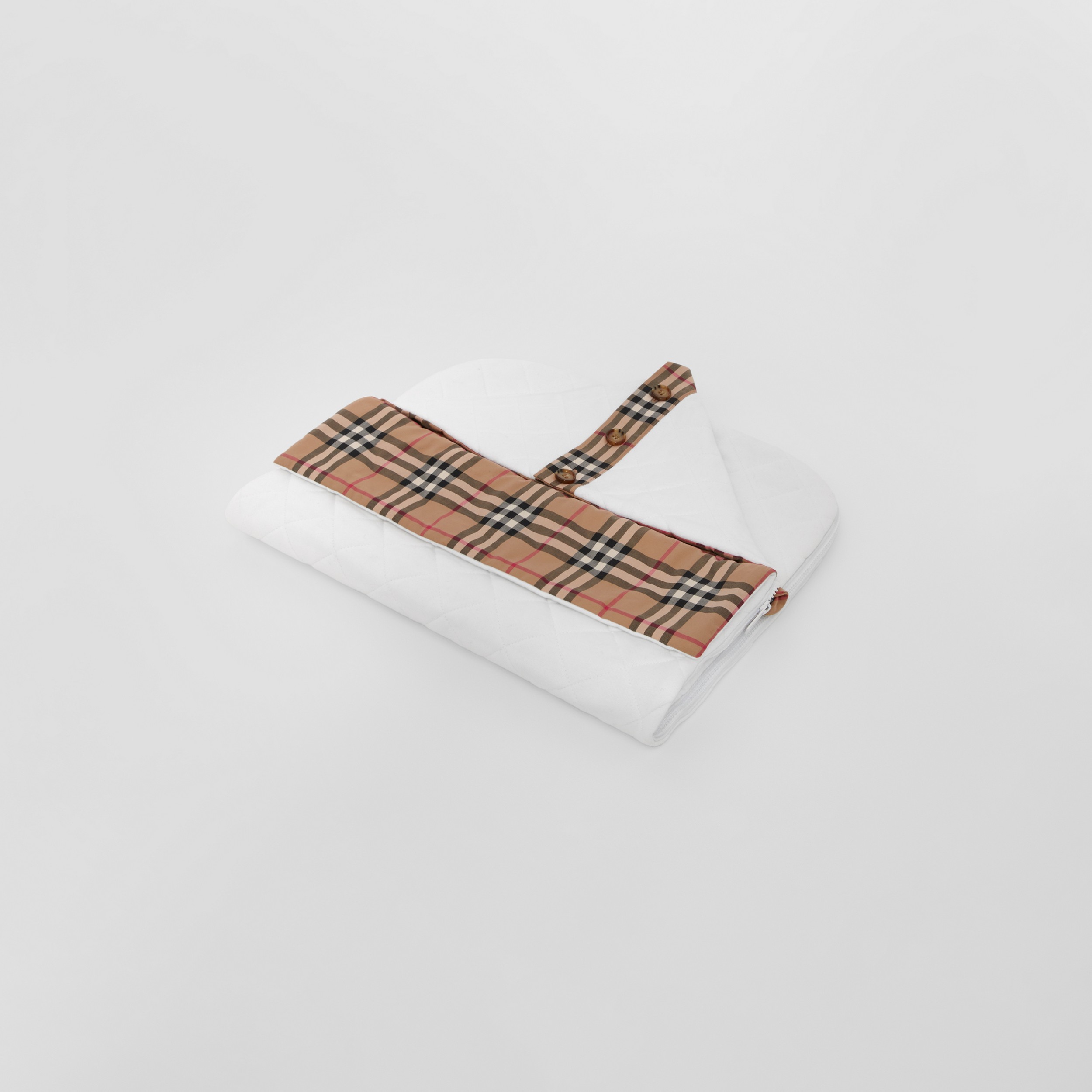 Vintage Check-lined Quilted Cotton Baby Nest in White - Children | Burberry® Official - 3