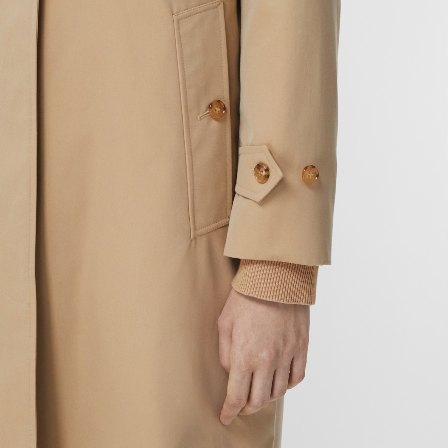 The Pimlico Heritage Car Coat in Honey - Women, Cotton Gabardine 