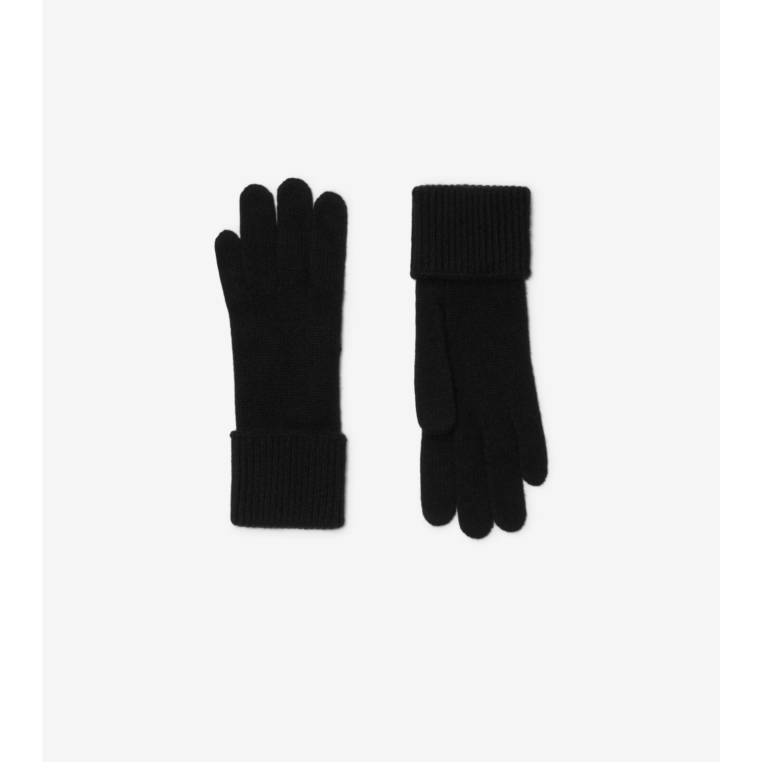 Cashmere Blend Gloves in Black Men Burberry® Official