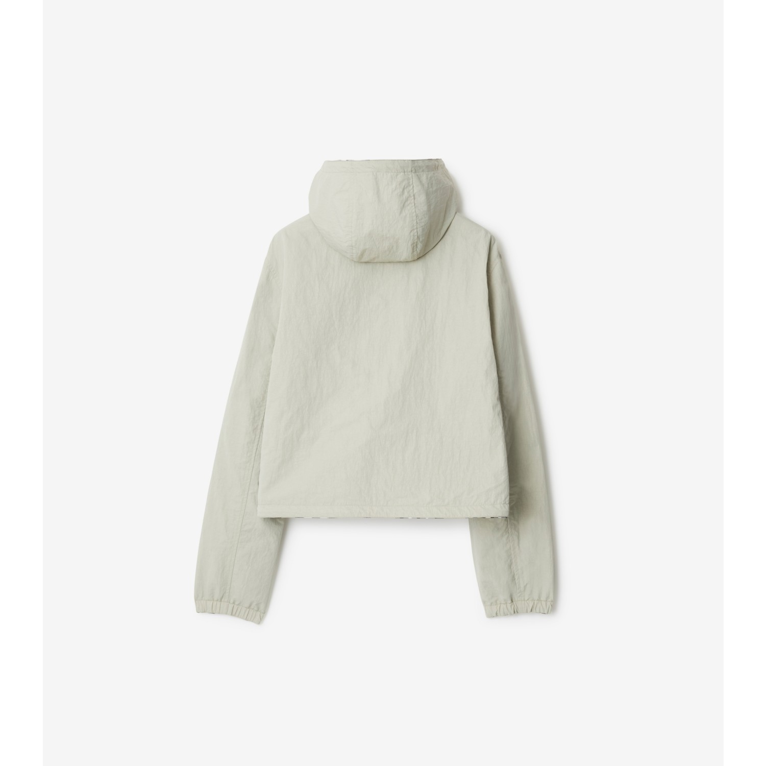 Cropped Reversible Check Jacket