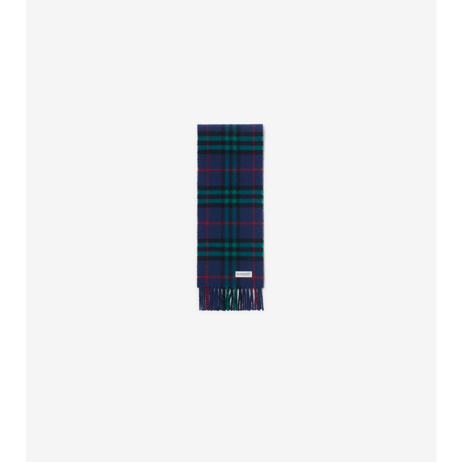 Narrow Check Cashmere Scarf