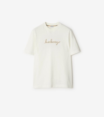 BURBERRY チェック EKD コットン Tシャツ EKDバッジ コットンTシャツ (サンド) - メンズ | Burberry®公式