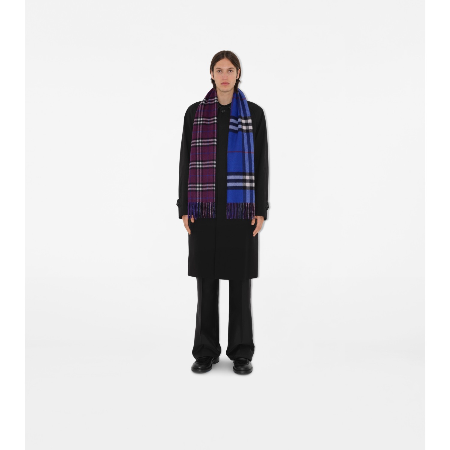 Reversible Check Cashmere Scarf