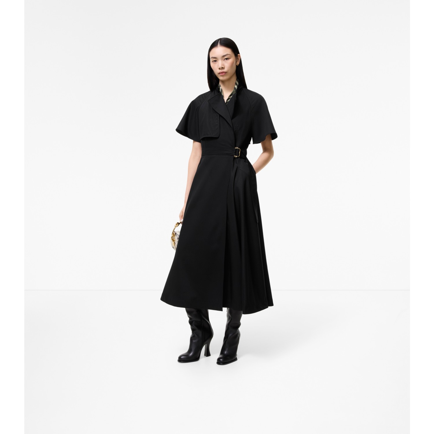 Wool Twill Wrap Dress