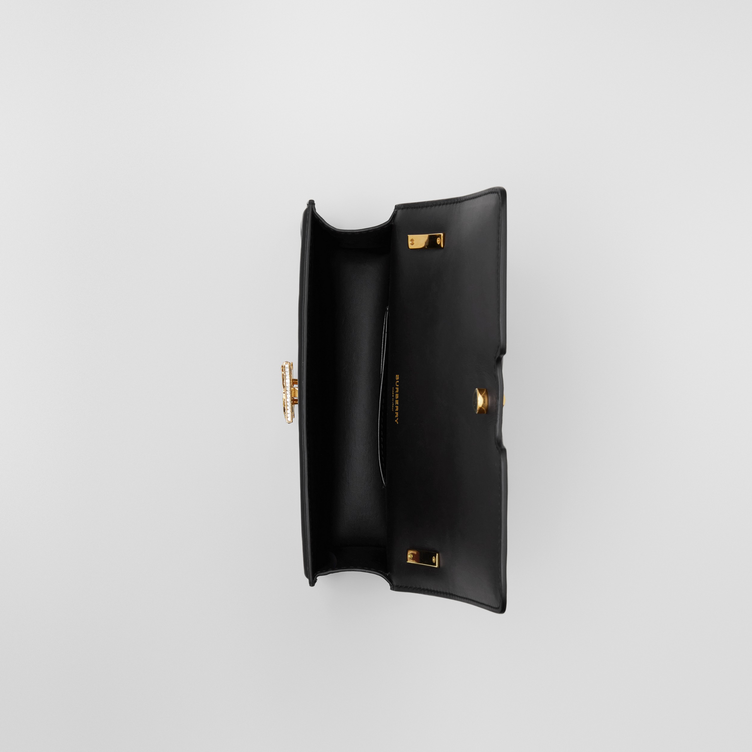 Mini sac TB en cuir Monogram à cristaux avec chaîne (Noir) - Femme | Site officiel Burberry® - 4