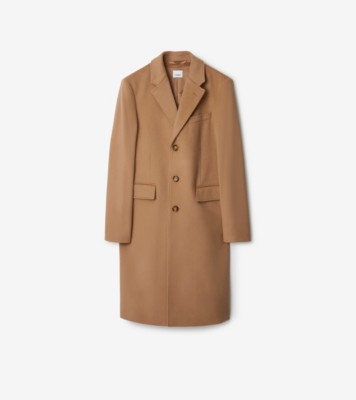 Wool Cashmere Tailored Coat in Camel brown - Men | Burberry® Official