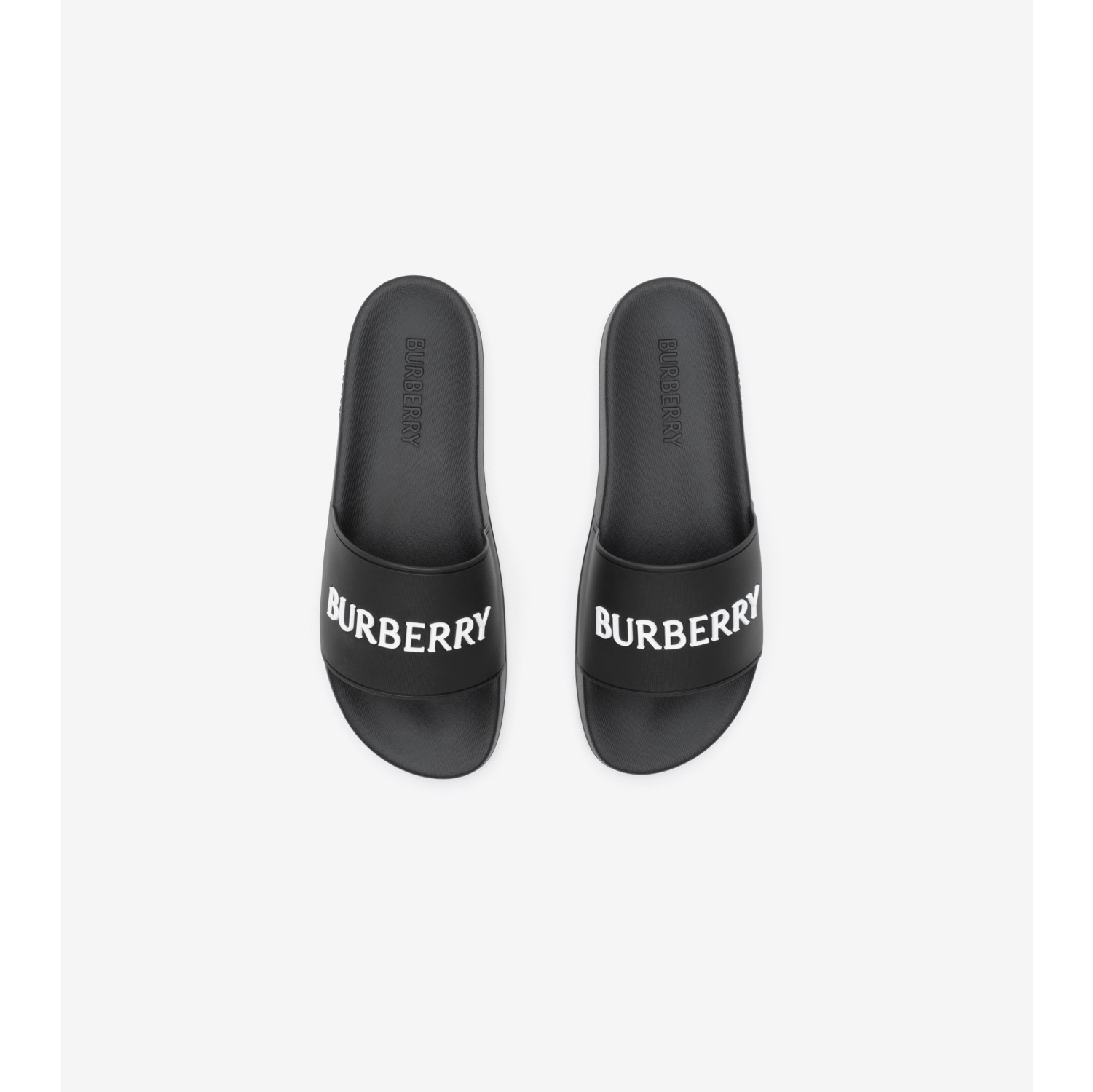 Logo Slides in Black/white - Men | Burberry® Official