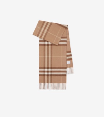 Burberry checked cashmere scarf - Green