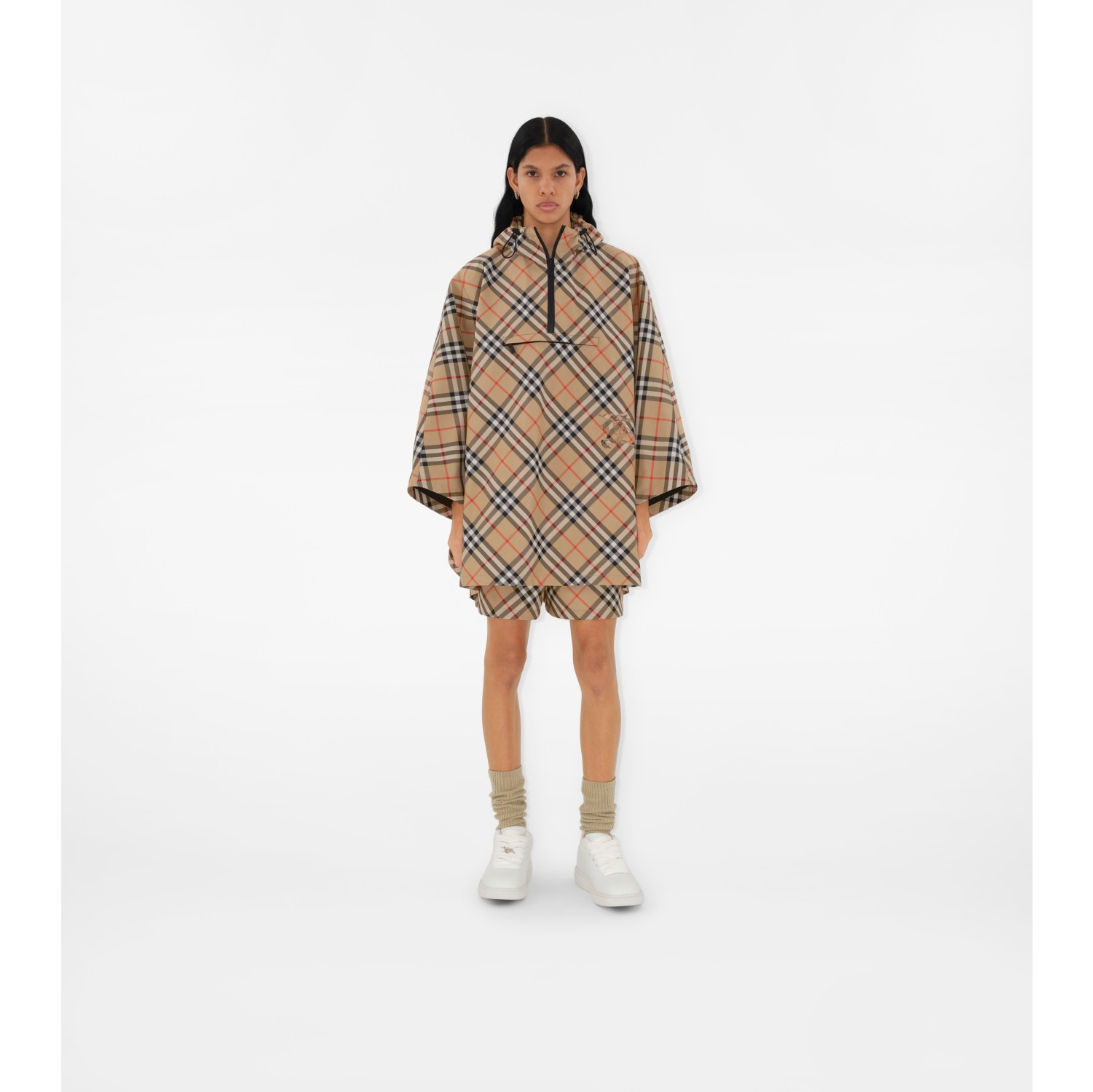 Burberry mega rainbow check cape best sale