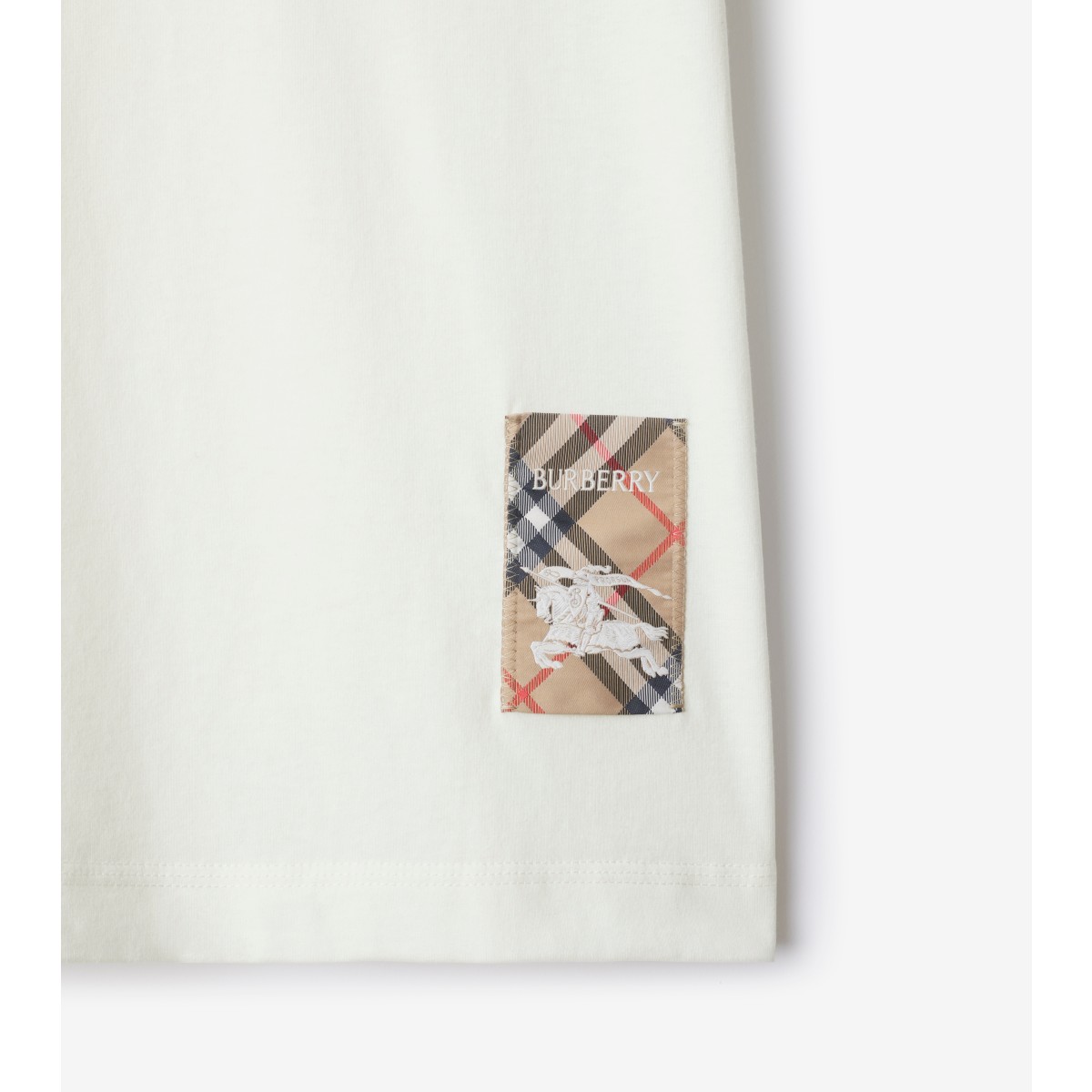  Check Label Cotton T-shirt