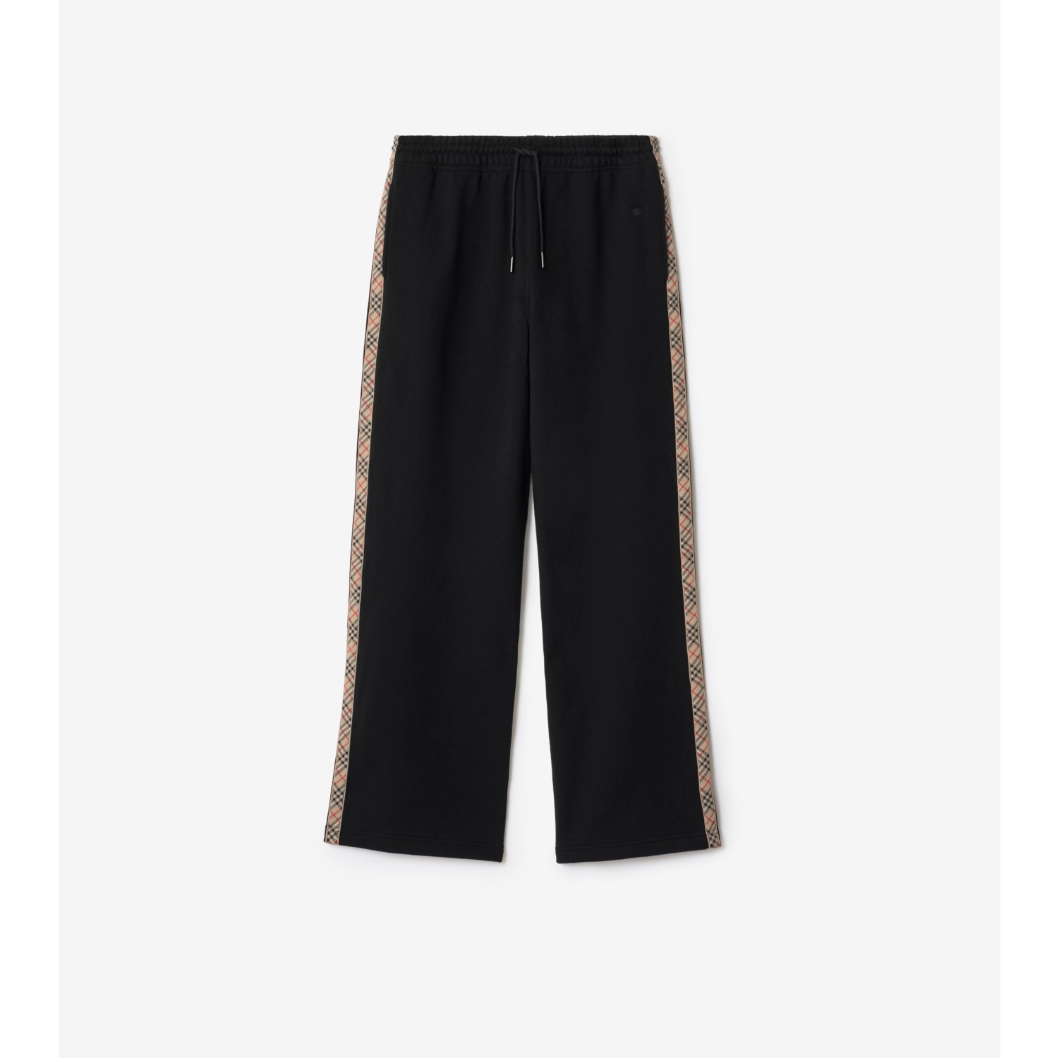 Check Trim Cotton Track Pants
