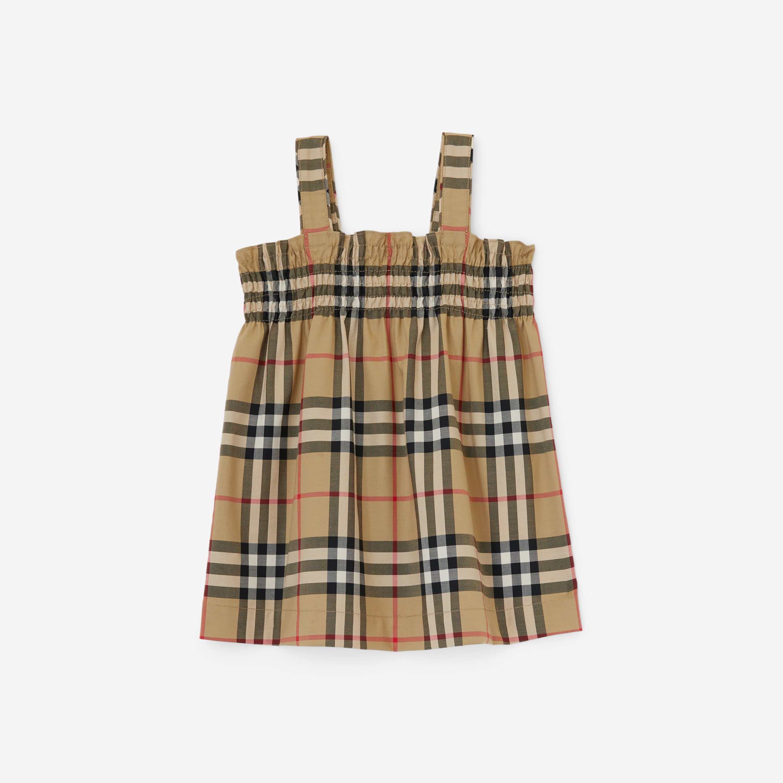 Vintage Check Stretch Cotton Dress with Bloomers in Archive Beige - Children | Burberry® Official - 2
