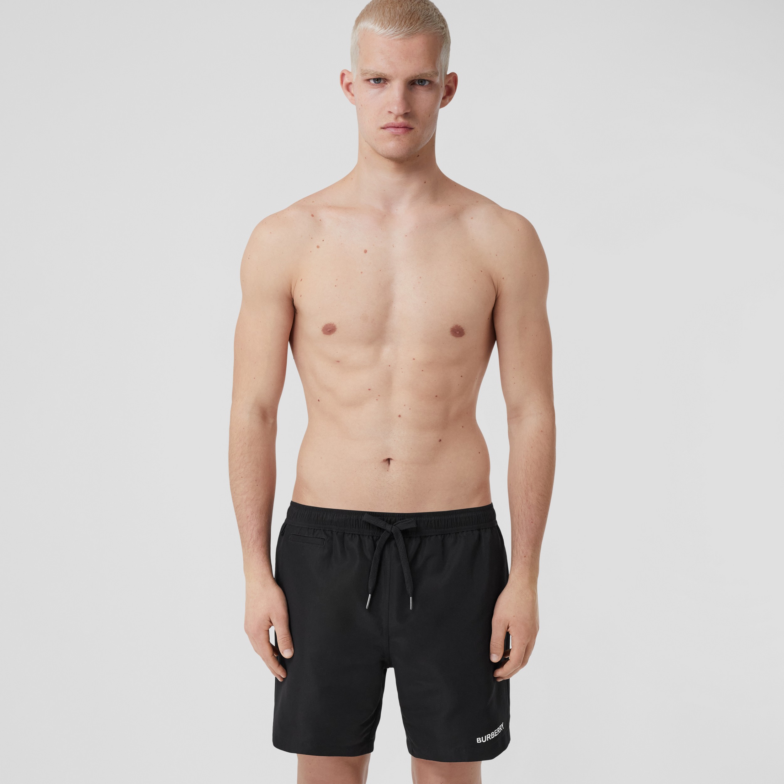 Logo Detail Swim Shorts in Black - Men | Burberry® Official - 3