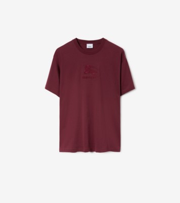 EKD Cotton T-shirt in Deep crimson - Men | Burberry® Official