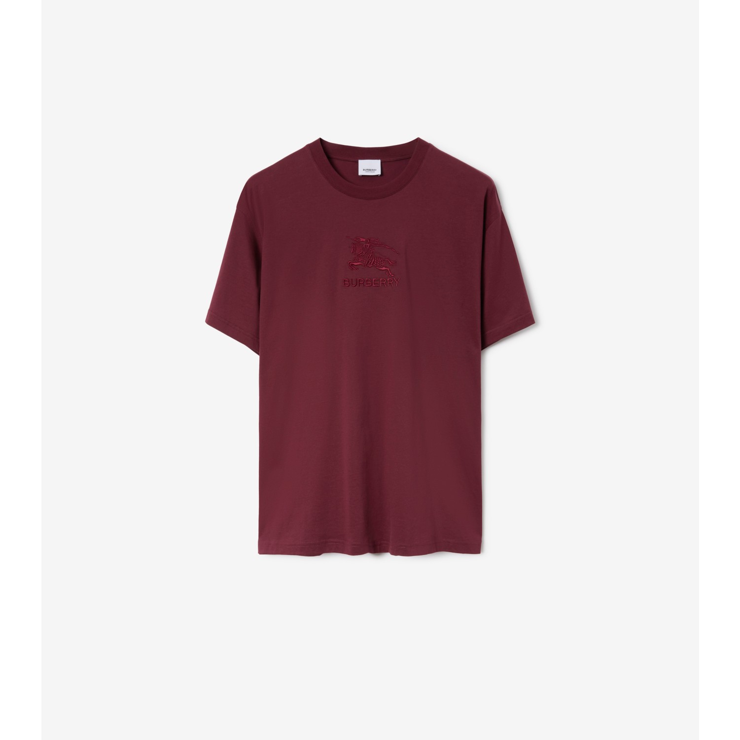 Burgundy Cotton Crew Neck Regular Fit T-Shirt