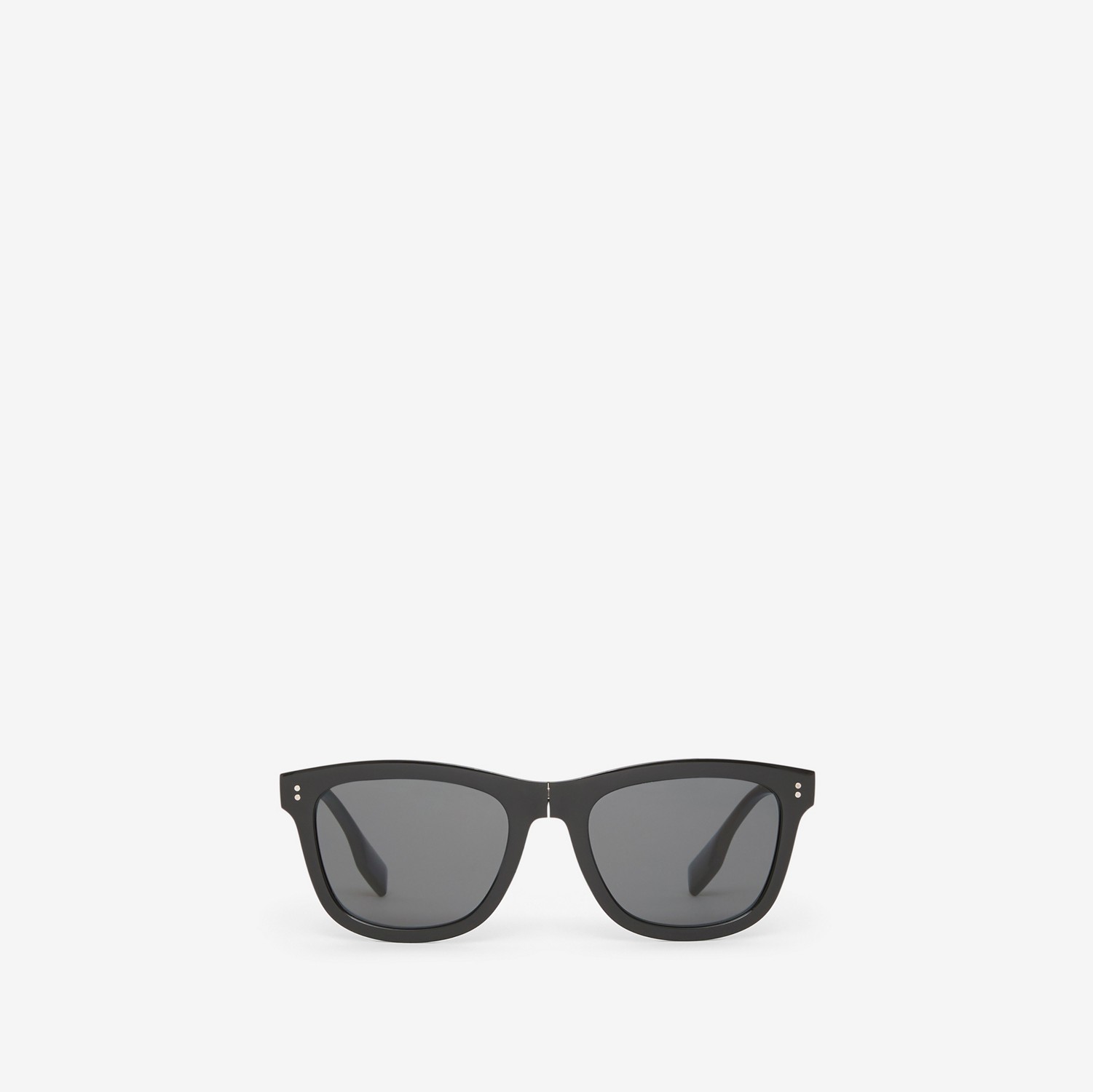 로고 디테일 스퀘어 프레임 접이식 선글라스 (블랙) - 남성 | Burberry®