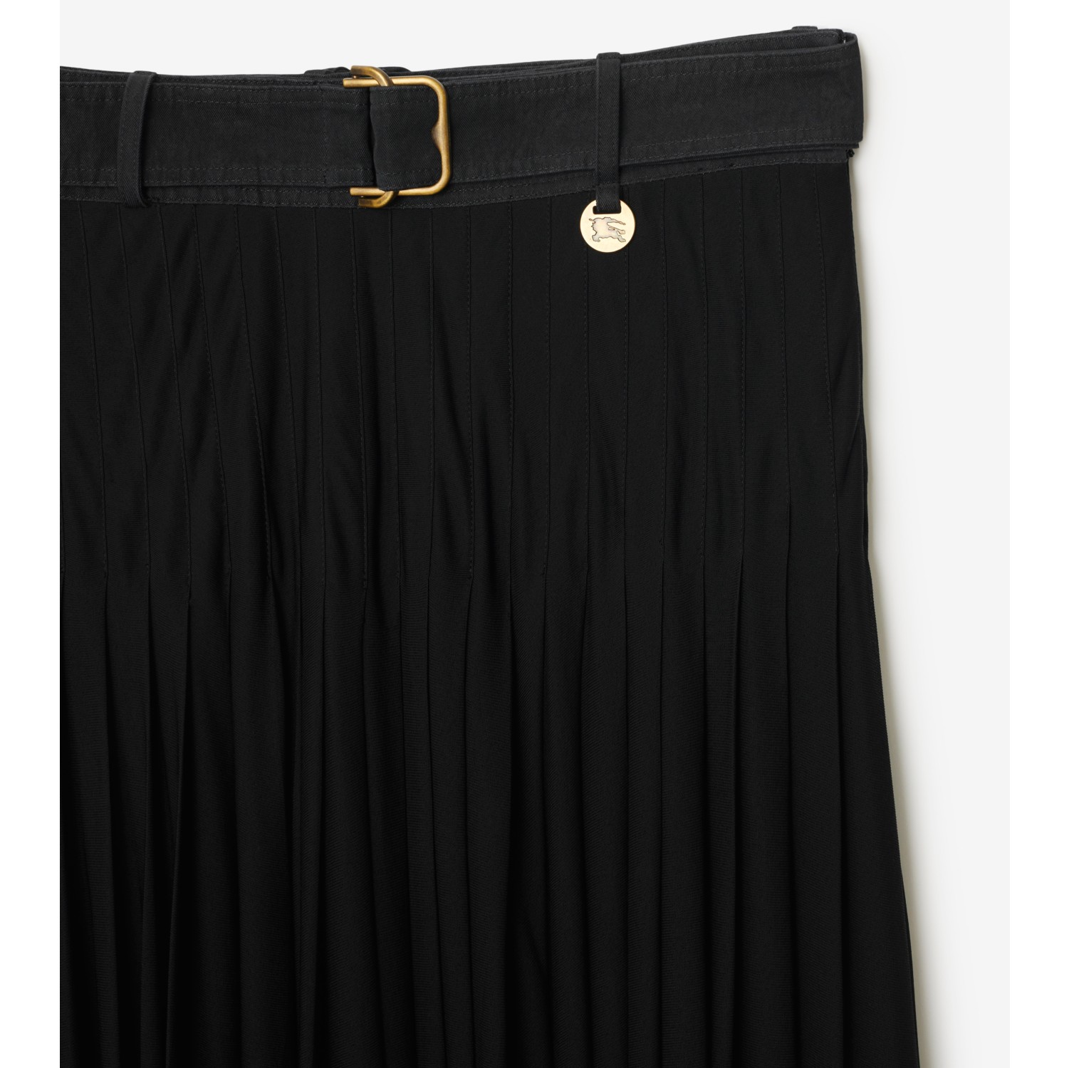 Pleated Crepe Jersey Maxi Skirt