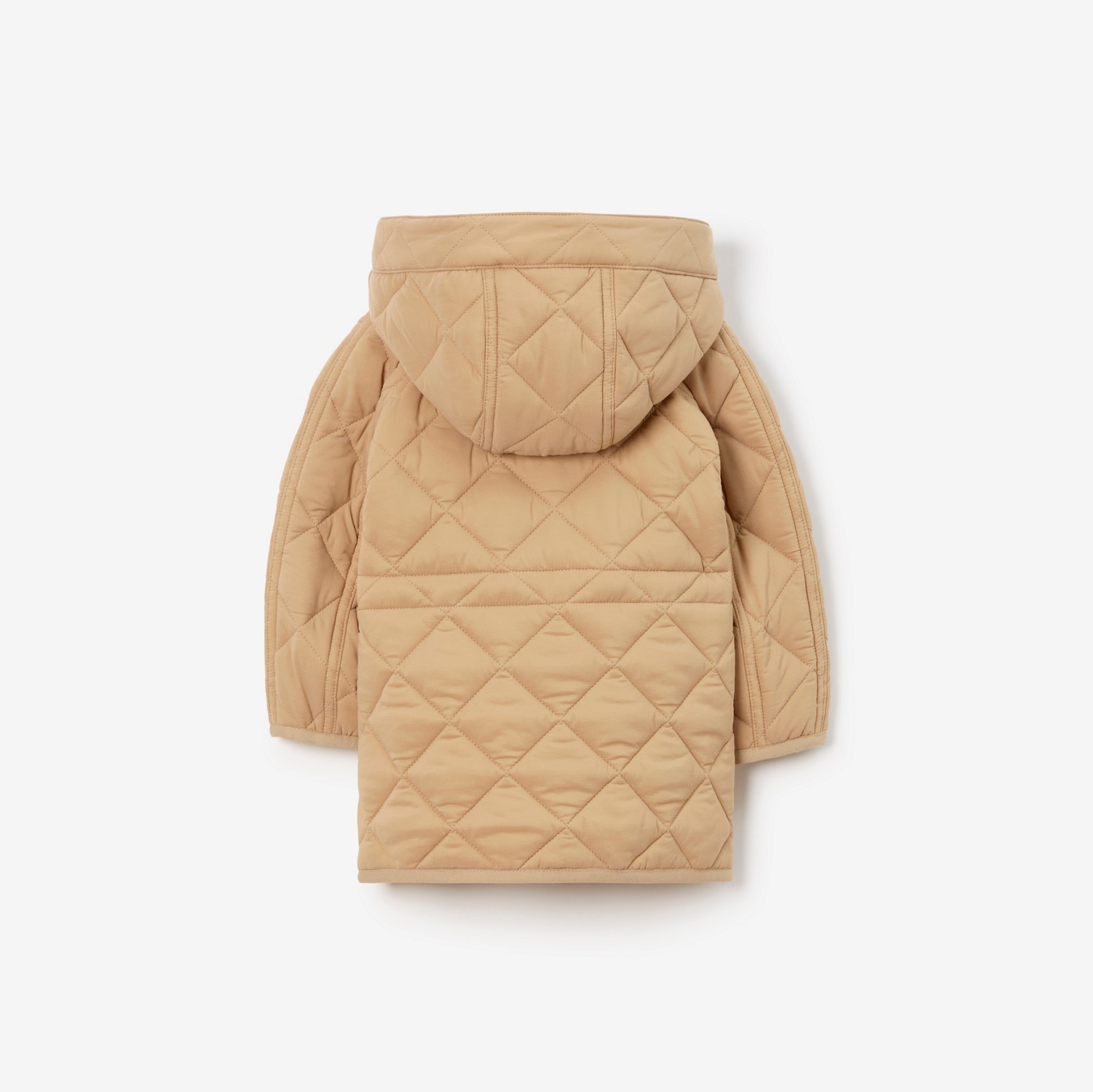 Quilted Nylon Hooded Coat in Archive Beige - Children | Burberry® Official