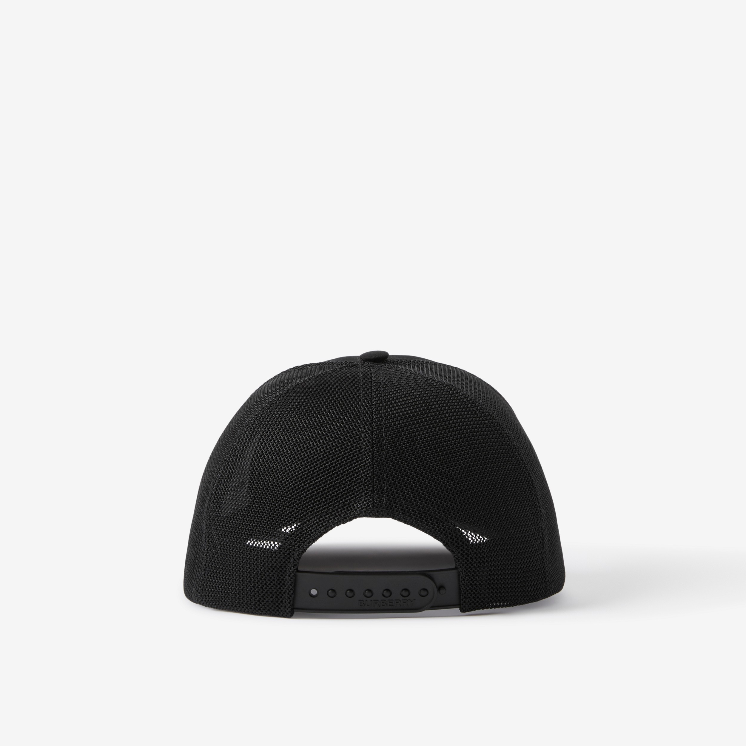 Gorra de béisbol en algodón y malla con motivo Horseferry (Negro) | Burberry® oficial - 3