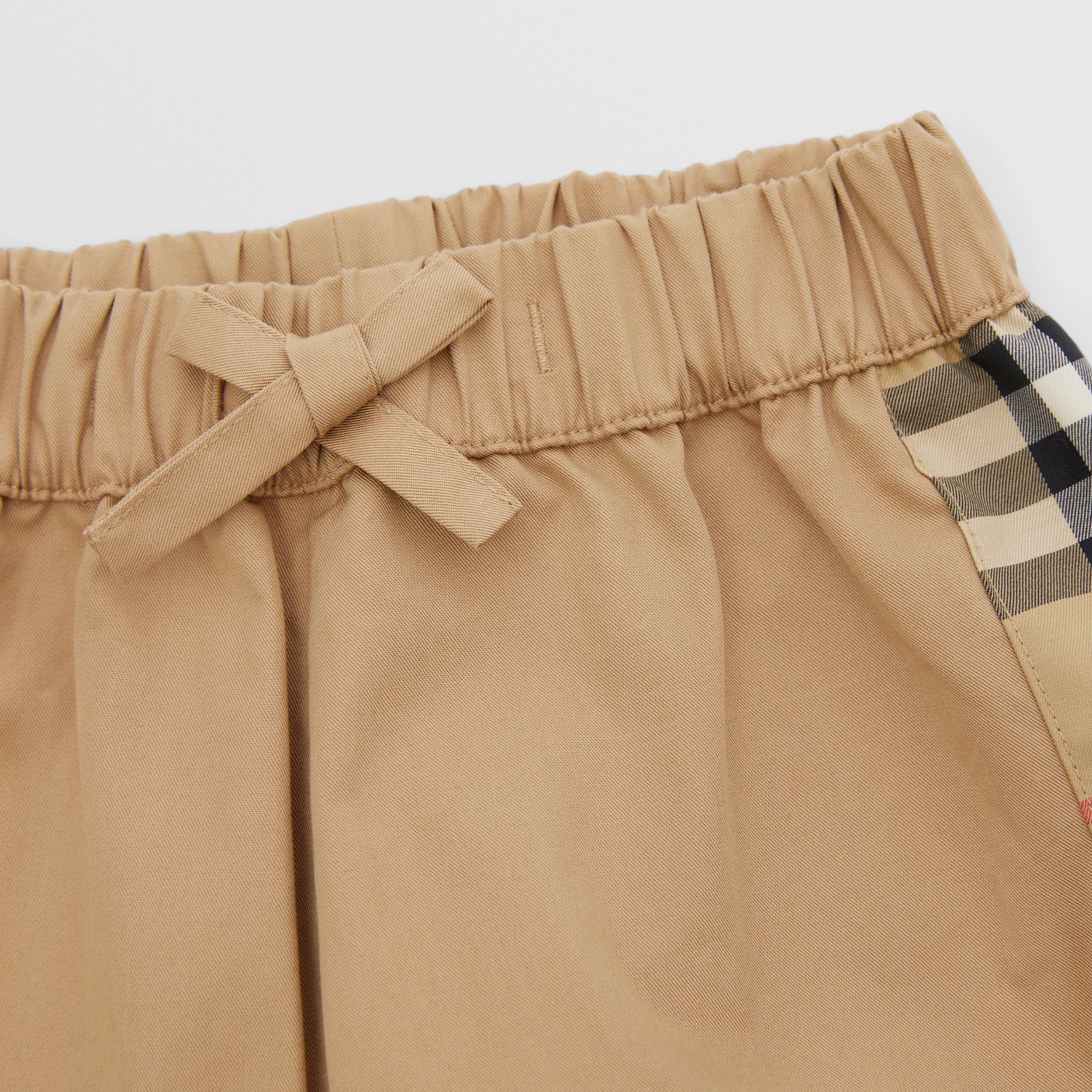 Vintage Check Panel Cotton Twill Trousers in Archive Beige - Children | Burberry® Official - 2