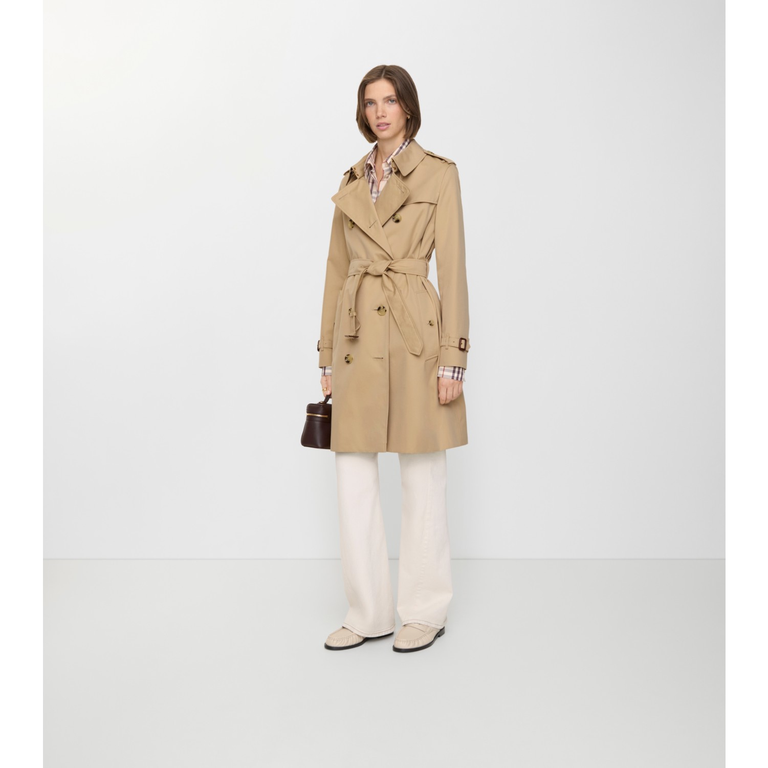 Mid-length Kensington Heritage Trench Coat in Honey - Women