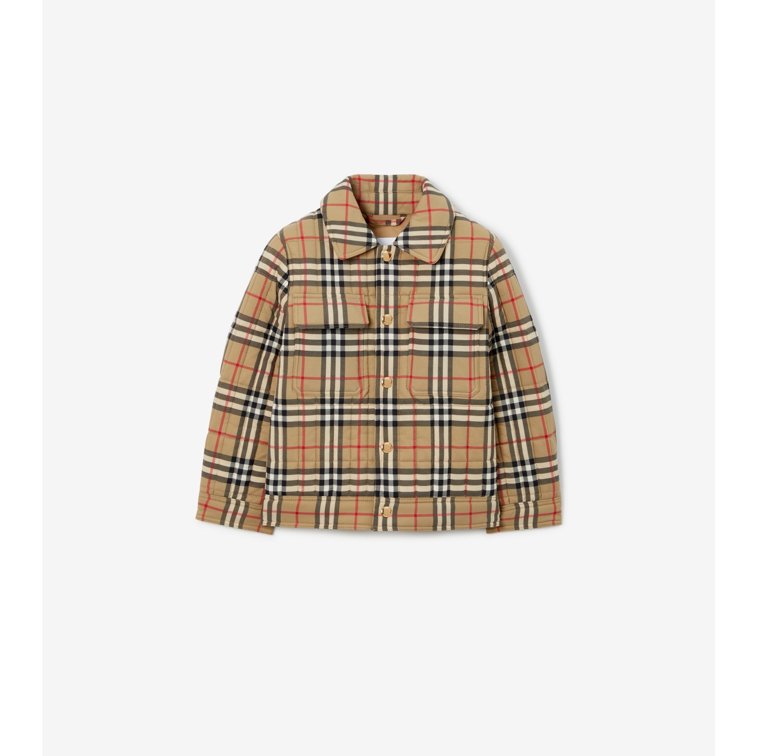 チェック ナイロン キルティングジャケット (アーカイブベージュ) | Burberry®公式サイト