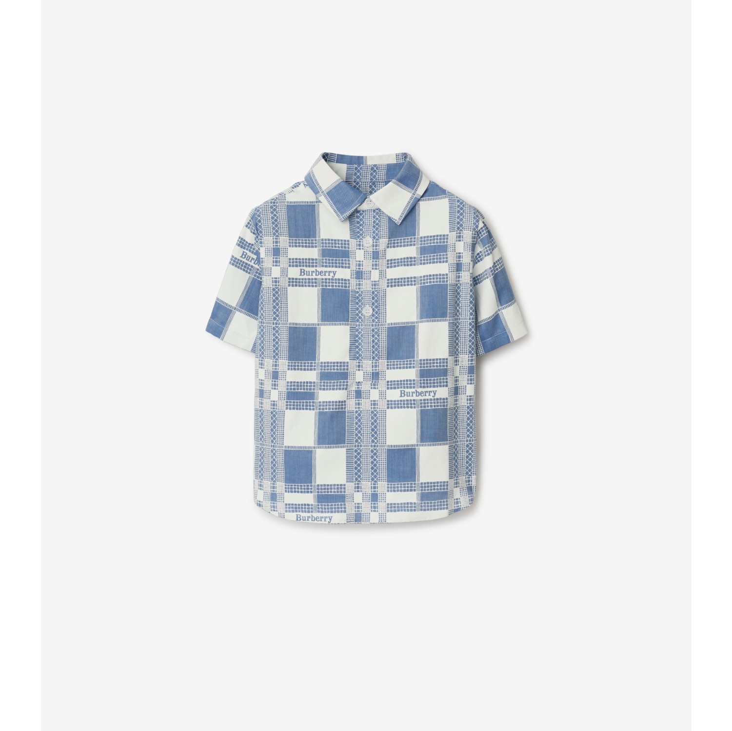 Blue burberry hot sale button down