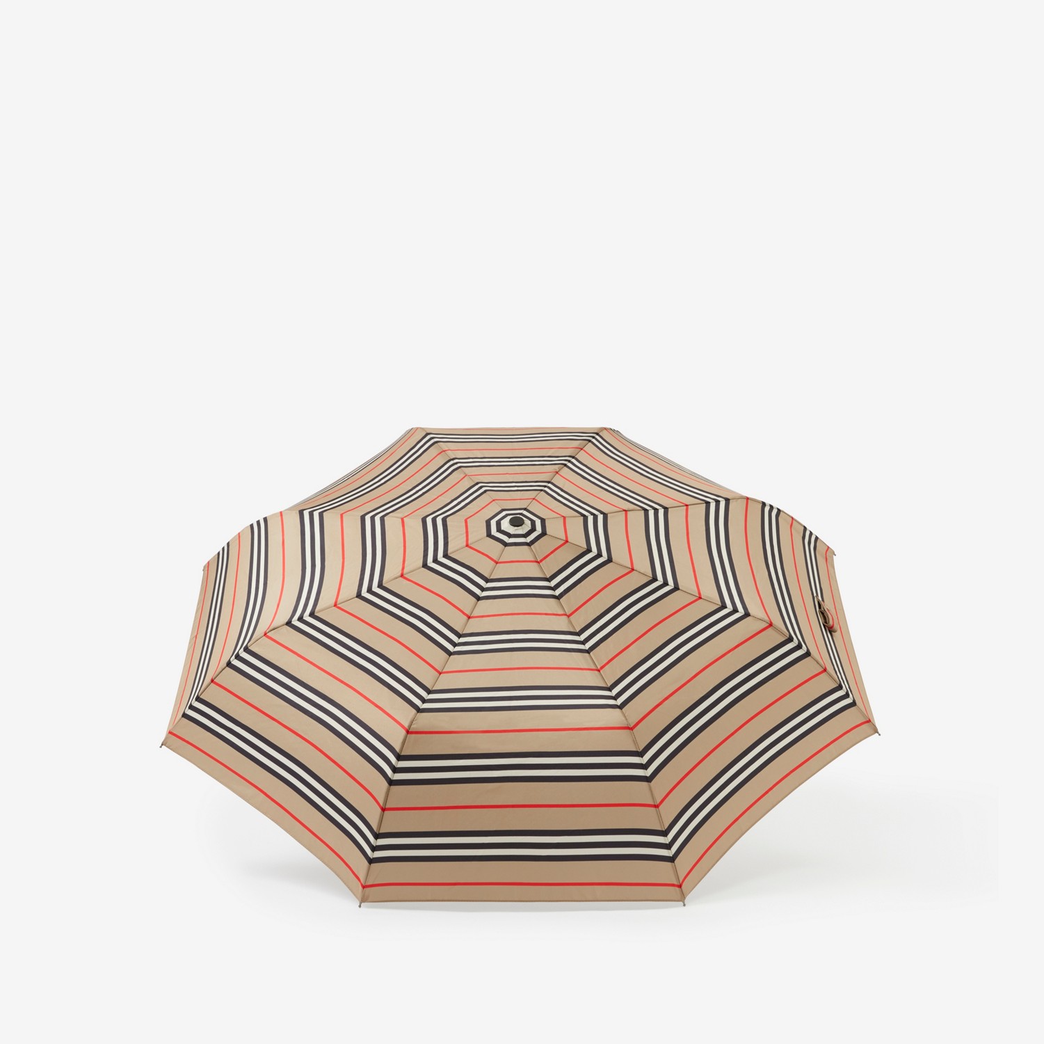 Logo Print Folding Umbrella in Archive Beige | Burberry® Official