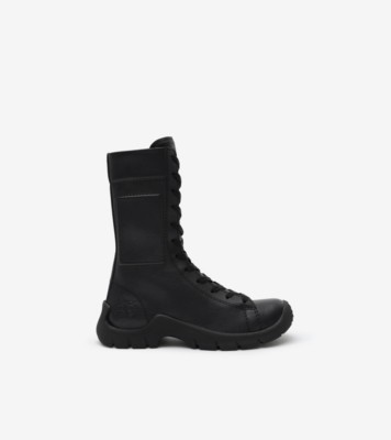 Leather Tone Boots in Black - Women | Burberry® Official
