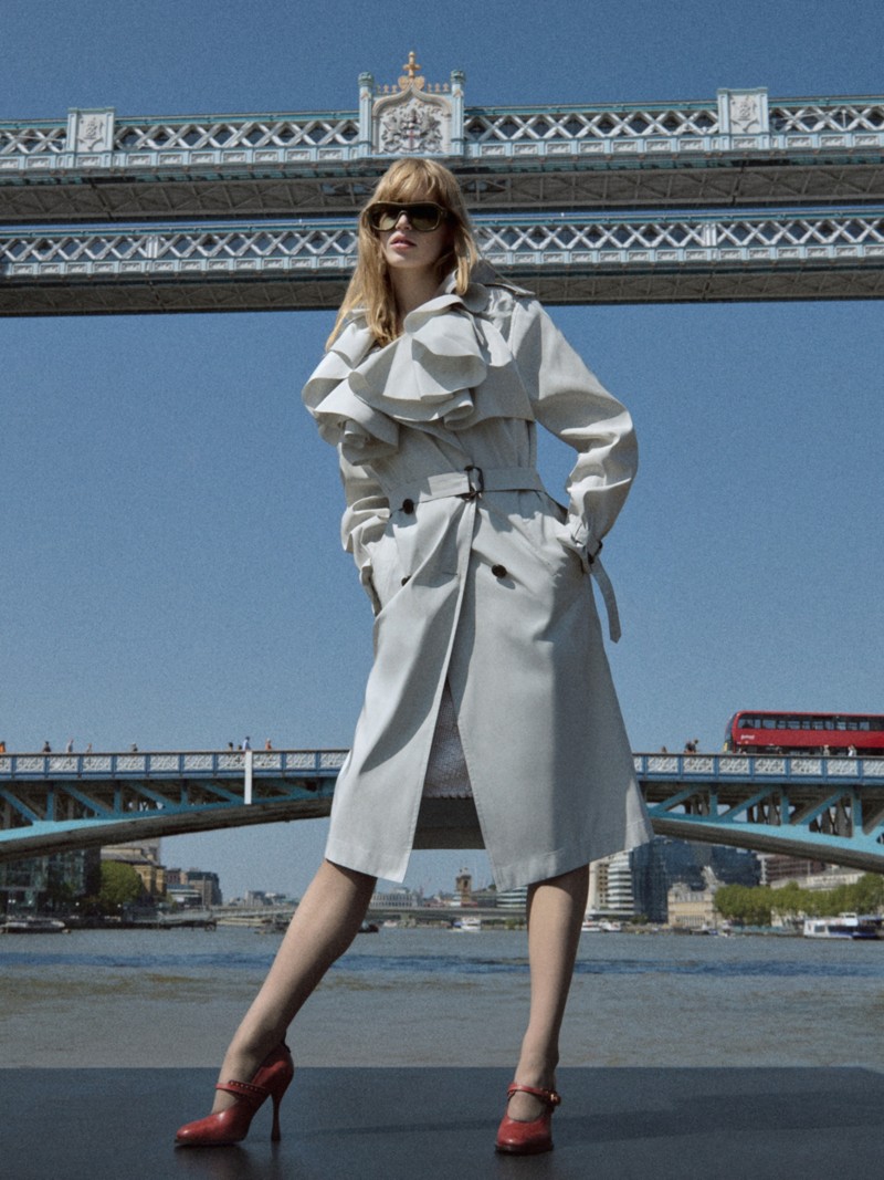Shot of model wearing a Trench Coat from the new Winter Runway 2026 Collection