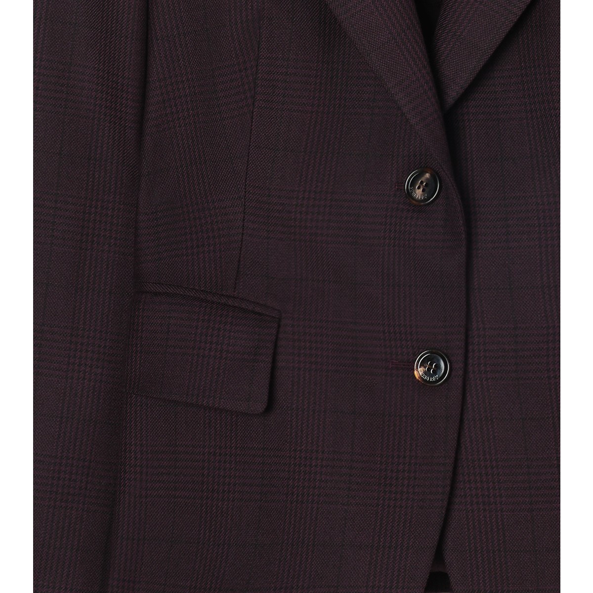  Check Wool Tailored Jacket