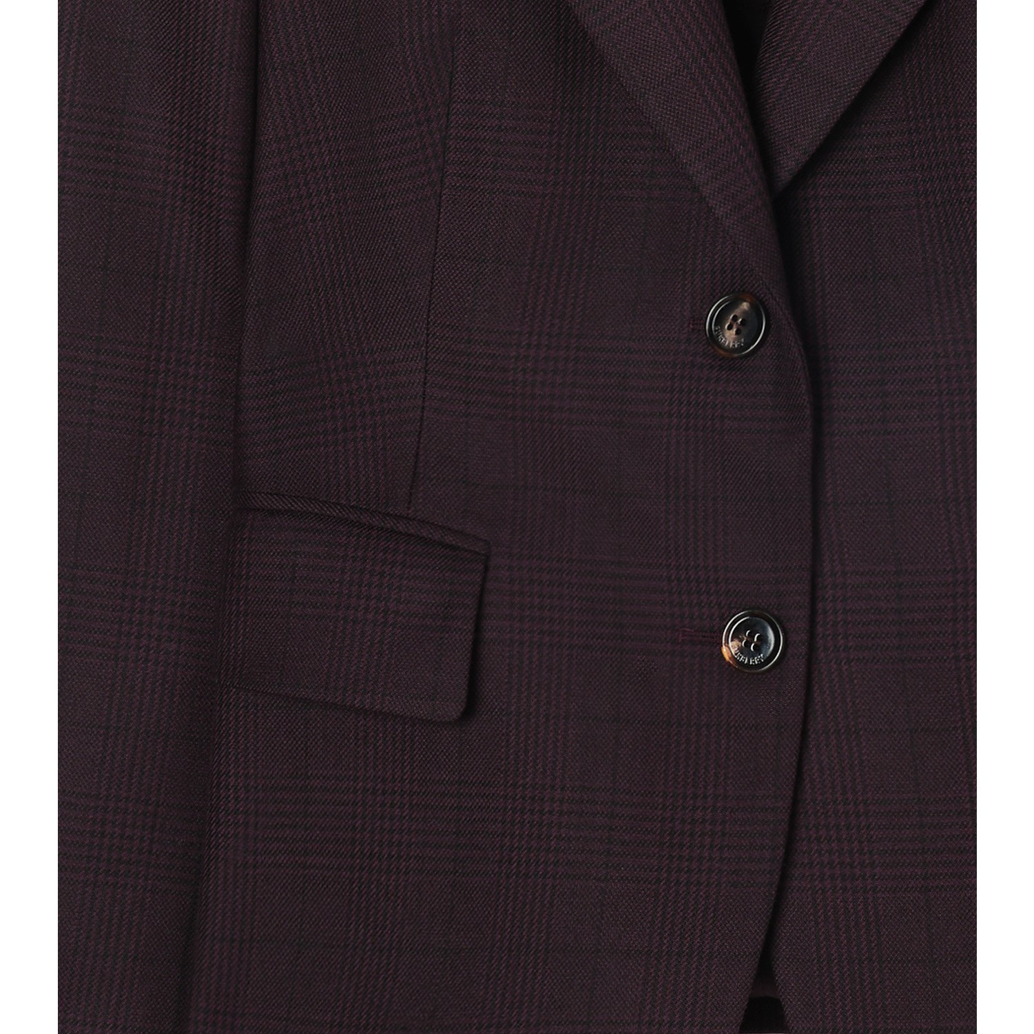 Check Wool Tailored Jacket