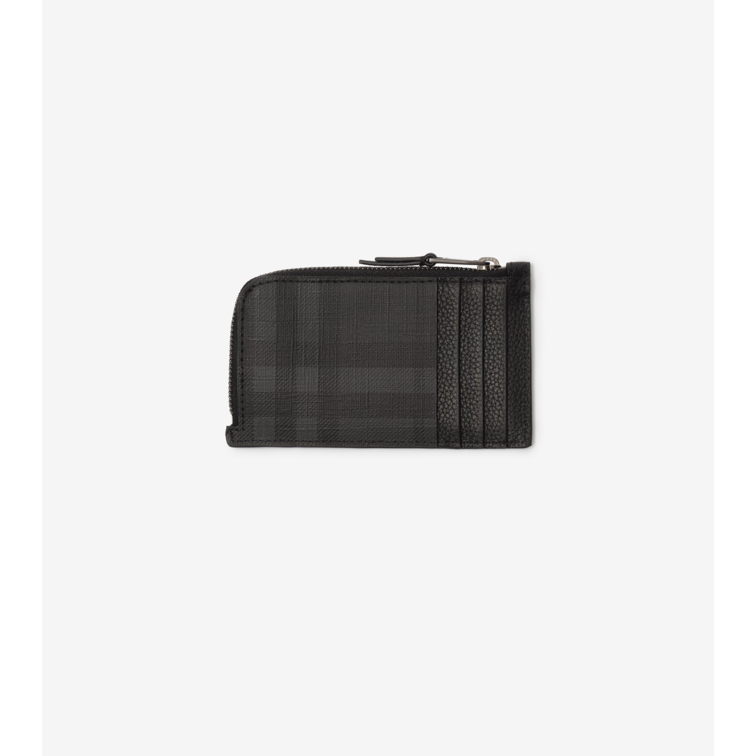 City Check Zip Card Case in Iron grey - Men, Cotton, Technical | Burberry® Official