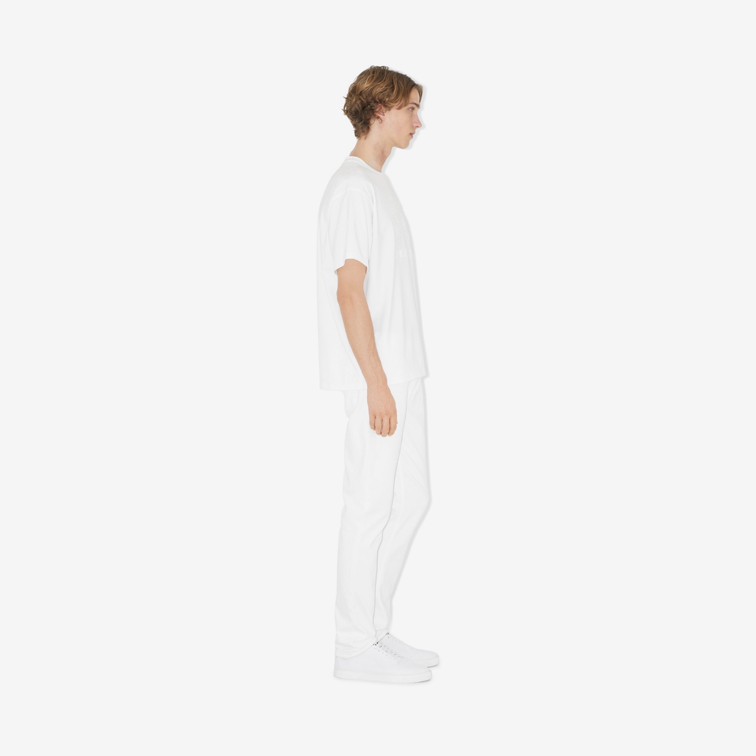 Camiseta de algodão com estampa EKD (Branco) - Homens | Burberry® oficial