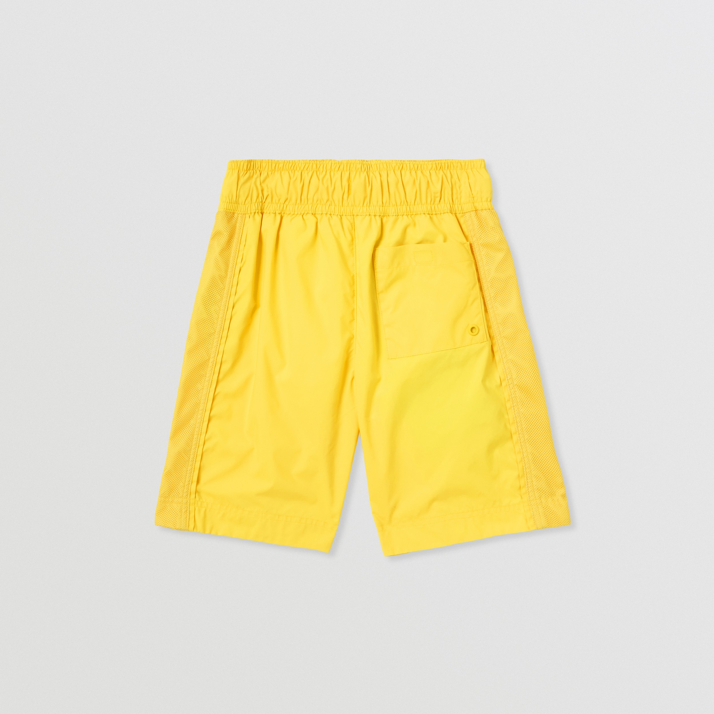Horseferry Motif Nylon Swim Shorts in Acid Yellow | Burberry® Official - 3